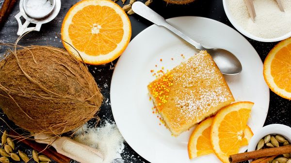 Basbousa-can-be-made-using-honey-sticks